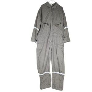 LAPCO FR Flame Resistant Work Jumpsuit Gray‎ Reflective Stripes 3XL Men Alaska